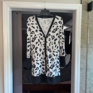 Animal print cardigan